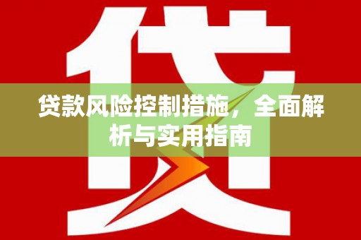 谢通门贷款风险控制措施，全面解析与实用指南