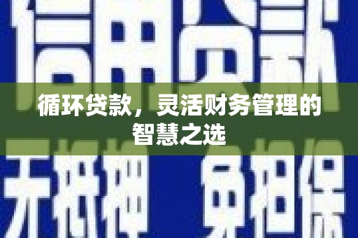 谢通门循环贷款，灵活财务管理的智慧之选