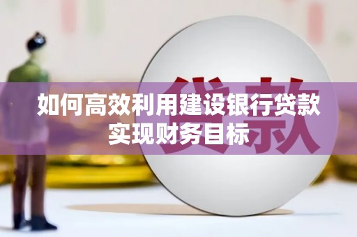 谢通门如何高效利用建设银行贷款实现财务目标