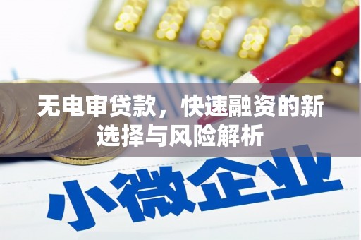 谢通门无电审贷款，快速融资的新选择与风险解析
