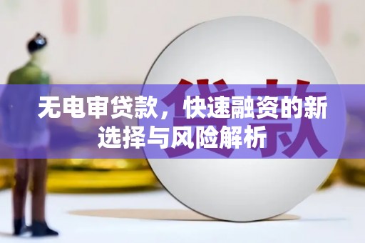 谢通门无电审贷款，快速融资的新选择与风险解析