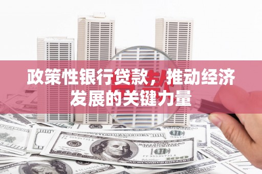 谢通门政策性银行贷款，推动经济发展的关键力量