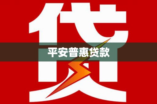 谢通门平安普惠贷款