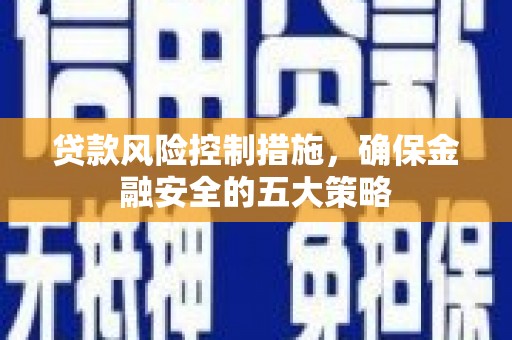 谢通门贷款风险控制措施，确保金融安全的五大策略