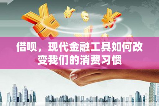 谢通门借呗，现代金融工具如何改变我们的消费习惯