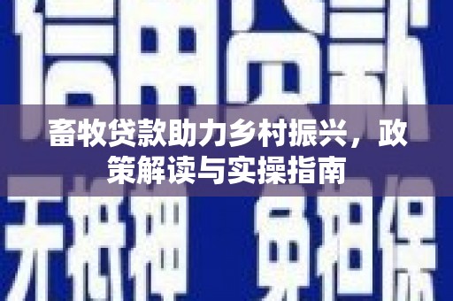 谢通门畜牧贷款助力乡村振兴，政策解读与实操指南