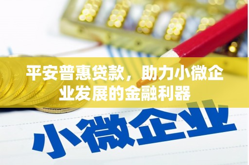 谢通门平安普惠贷款，助力小微企业发展的金融利器