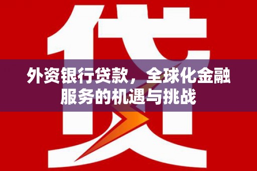 谢通门外资银行贷款，全球化金融服务的机遇与挑战